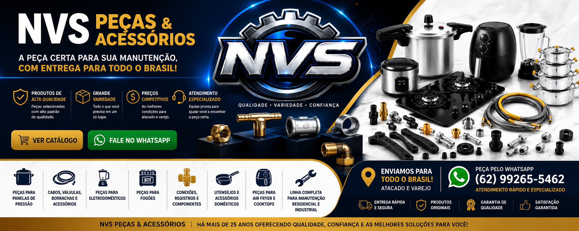 NVS Peças & Acessórios — A peça certa para sua manutenção, com entrega para todo o Brasil